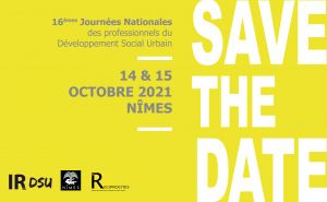 Save the date journées nationales 2021 irdsu