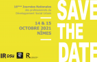 Save the date journées nationales 2021 irdsu